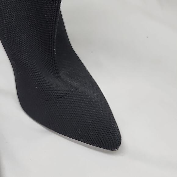 CUCCOO BASIC MINIMALIST STILLETO KNIT SOCK BOOTS WOMENS 37 BLACK - Picture 6 of 16